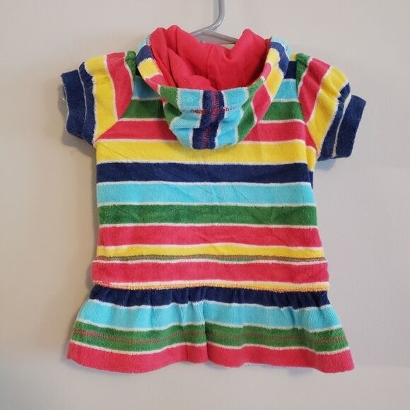 BABY GAP STRIPED HOOD TERRYCLOTH SWIMSUIT COVER UP - Picture 4 of 5